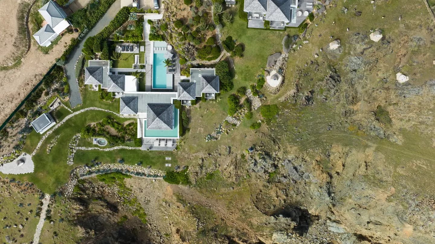 Casa del Mar, vue aérienne, Saint-Barthélemy