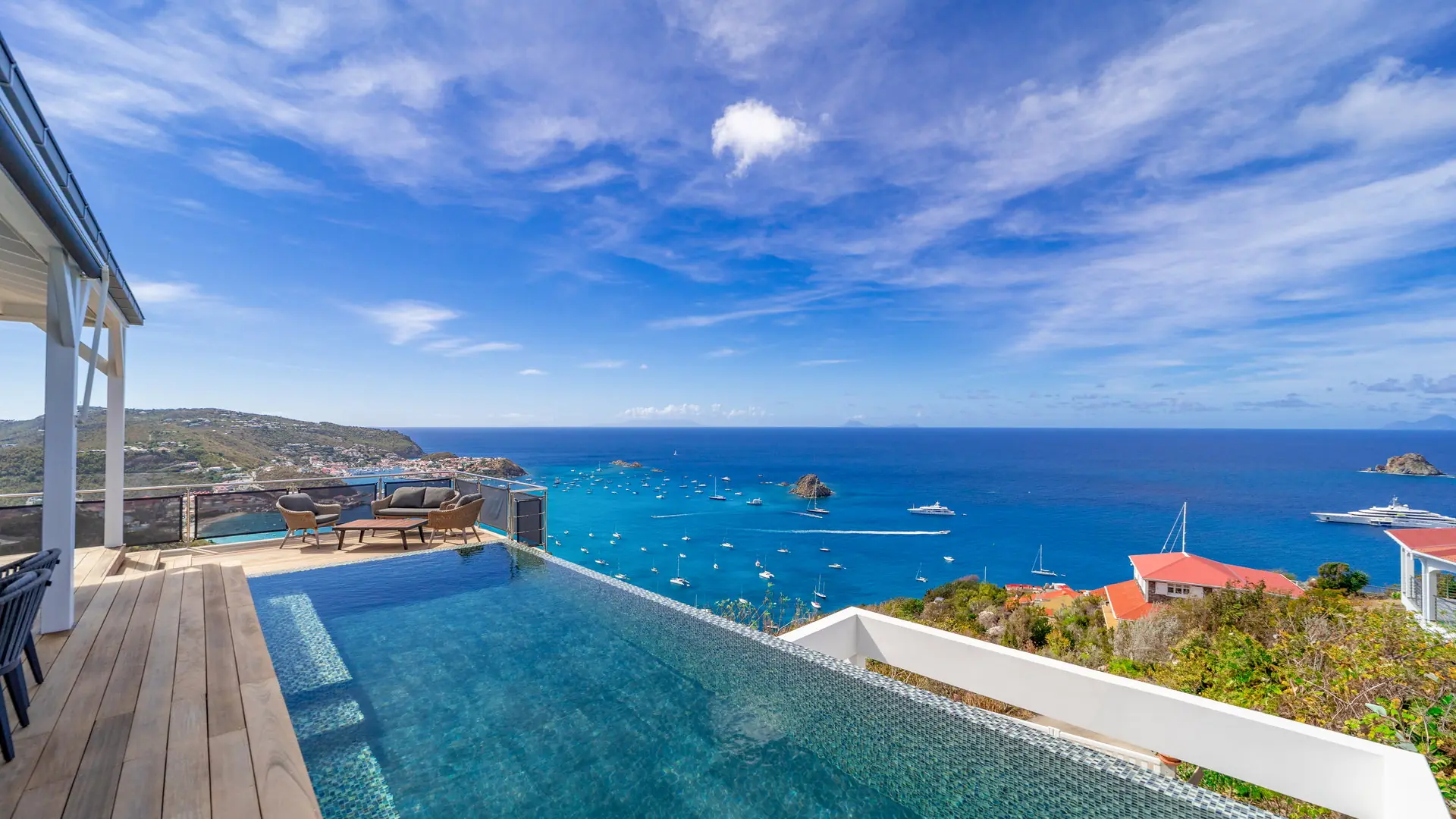 Belharra, piscine et terrasse, Saint-Barthélemy