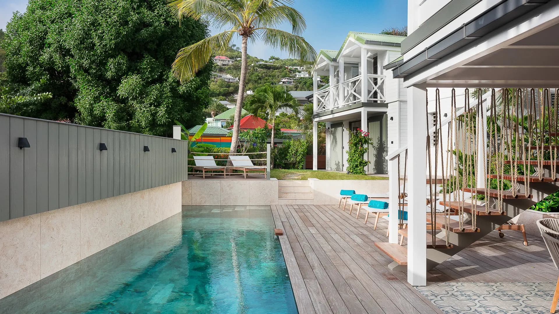 Colette, piscine et terrasse, Saint-Barthélemy
