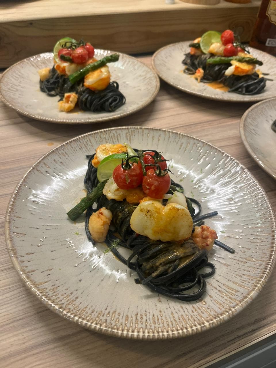 Assiette dressée par un chef privé